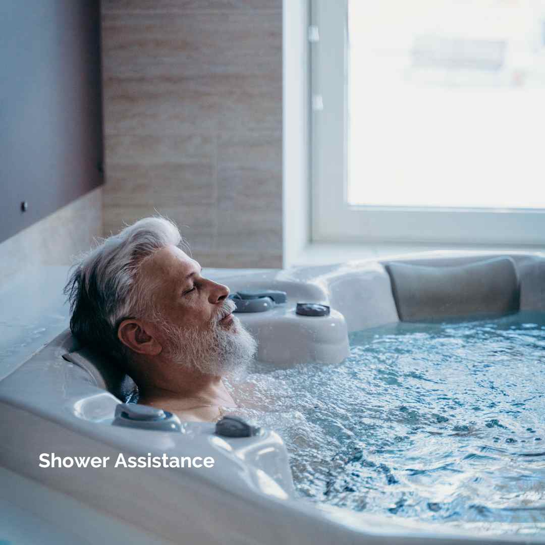 elderly person in a bathtub