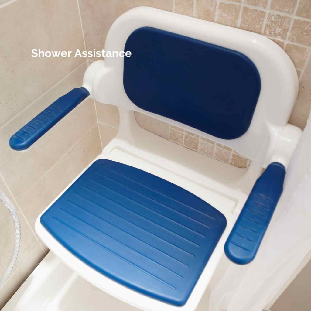 Using shower chairs to provider shower assistance for elderly
