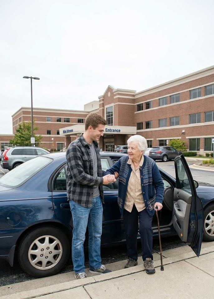 helping a senior get to their medical appointment in Massachusetts. (1)